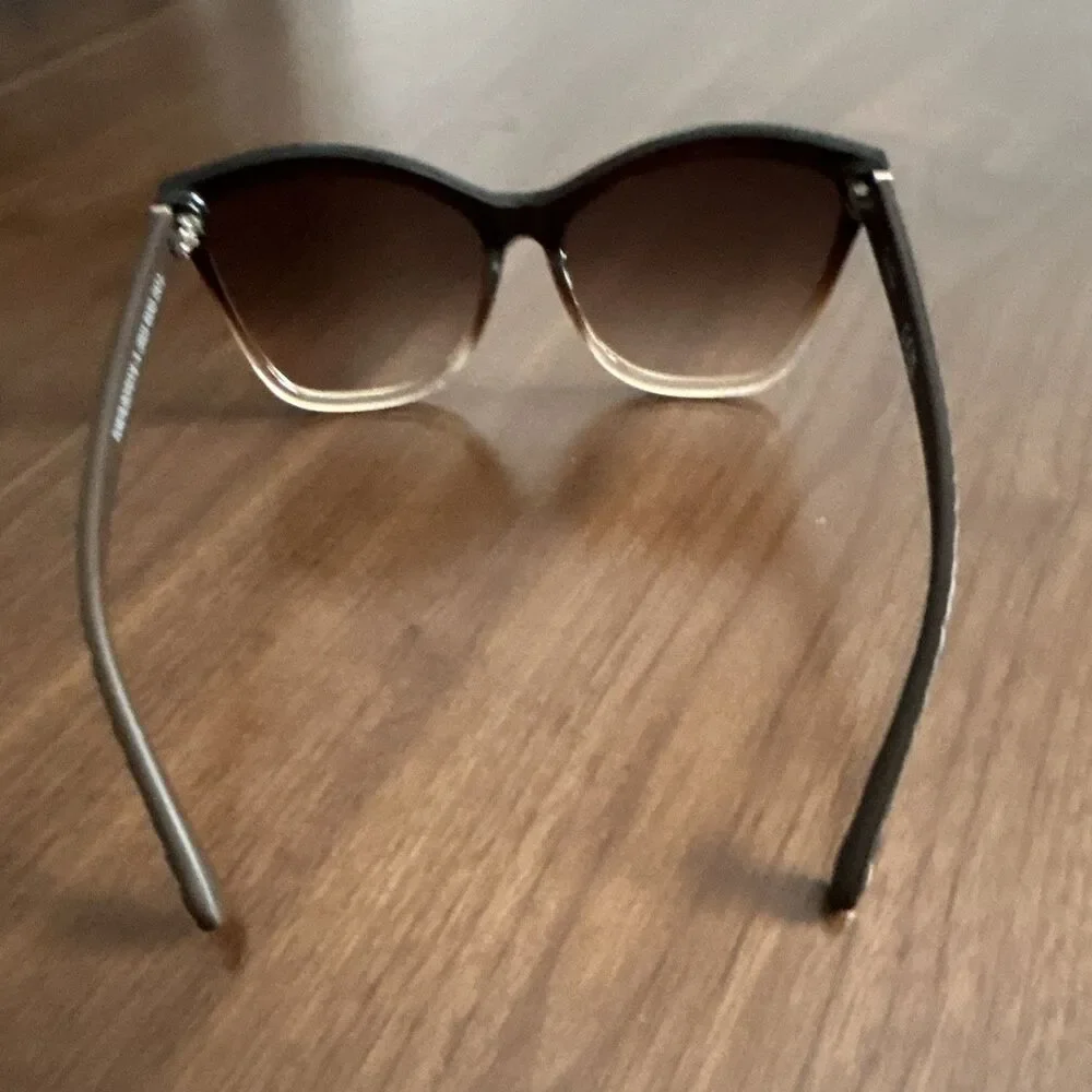 Jessica Simpson J5823 Women's Cat Eye Sunglasses Black Brown Gradient UV400